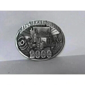 Vintage 2000 Hall Brake Supply Millennium Ltd Ed Pewter Belt Buckle #71 of 400